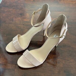 BP Cream Heels with Peep-Toe Slingback